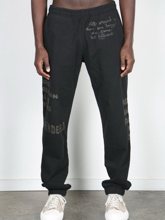 Brain Dead Other - Brain Dead Black Graphic Jogger Sweatpants